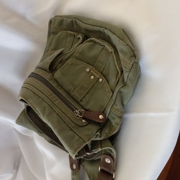 COPY - Women or men's army green cloth bag - Picture 7 of 9